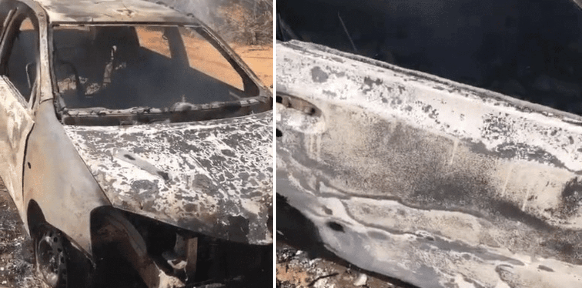 Carro fica totalmente destruído após pegar fogo em Ilhéus; corpo foi encontrado carbonizado