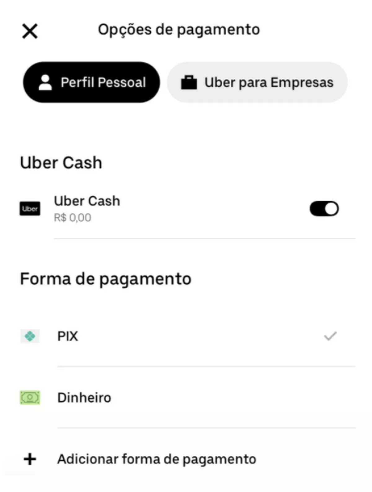 Uber passa a aceitar Pix como forma de pagamento em todo Brasil