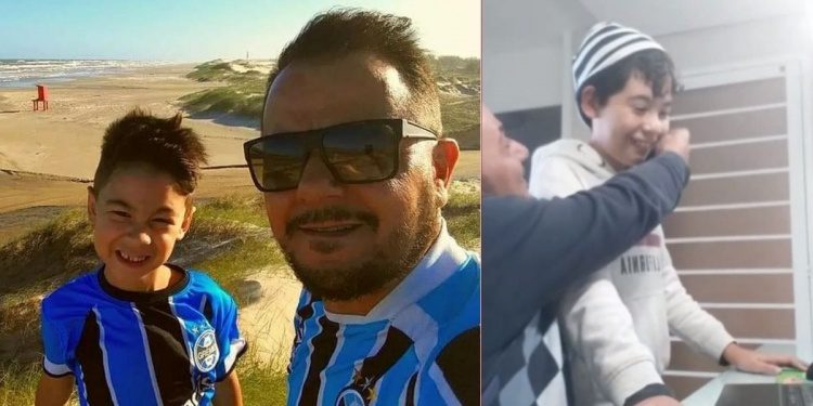 Pai adota filho da ex que morreu de câncer e reação do menino emociona