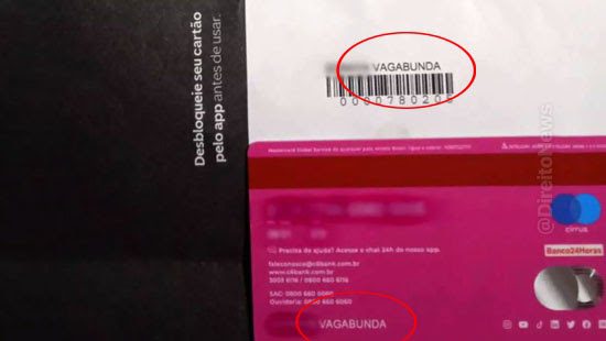 Mulher tem sobrenome trocado por 'vagabunda' em cartão de crédito